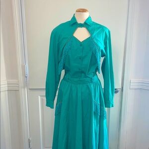 Western Rodeo Queen Vintage Matching Skirt and Blouse